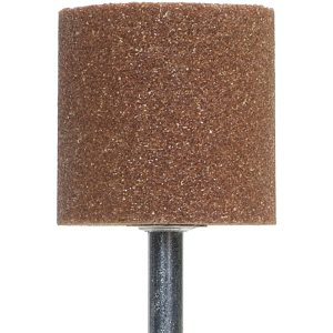 NORTON Mounted Point: 1-1/2" Thick, 1/4" Shank Dia, W238, 60 Grit, Medium 61463624588