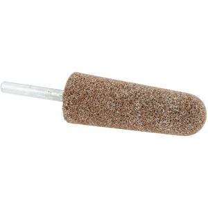 NORTON Mounted Point: 1-1/8" Thick, 1/4" Shank Dia, A5, 60 Grit, Medium 61463624382