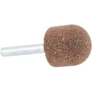 NORTON Mounted Point: 1" Thick, 1/4" Shank Dia, A21, 60 Grit, Medium 61463624392