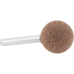 NORTON Mounted Point: 1" Thick, 1/4" Shank Dia, A25, 60 Grit, Medium 61463624396