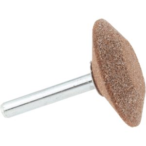 NORTON Mounted Point: 3/8" Thick, 1/4" Shank Dia, A36, 60 Grit, Medium 61463624404