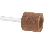 NORTON Mounted Point: 1" Thick, 1/4" Shank Dia, A38, 60 Grit, Medium 61463624406