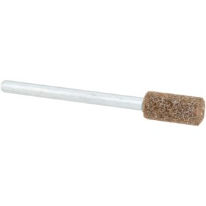 NORTON Mounted Point: 1/2" Thick, 1/8" Shank Dia, W163, 60 Grit, Medium 61463624504