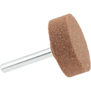 NORTON Mounted Point: 1/2" Thick, 1/4" Shank Dia, W236, 60 Grit, Medium 61463624585
