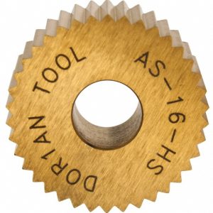 DORIAN TOOL Standard Knurl Wheel: 3/4" Dia, 90 &deg; Tooth Angle, 16 TPI, Straight, High Speed Steel 73310123508