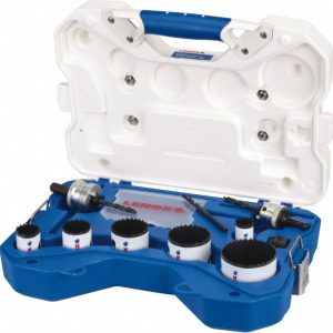 LENOX Electrician's Hole Saw Kit: 10 Pc, 7/8 to 2-1/2" Dia 30800600L