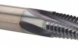 EMUGE Helical Flute Thread Mill: 3/4-10, Internal, 4 Flute, 5/8" Shank Dia, Solid Carbide GFR35106.5016