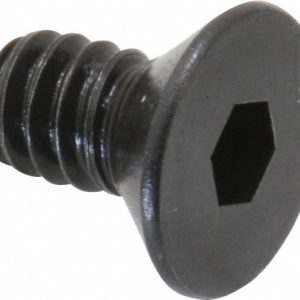 HOLO-KROME Flat Socket Cap Screw: #10-24 x 3/8", Alloy Steel, Black Oxide Finish 60042