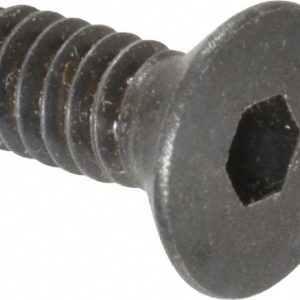 HOLO-KROME Flat Socket Cap Screw: #10-24 x 1/2", Alloy Steel, Black Oxide Finish 60044