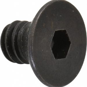 HOLO-KROME Flat Socket Cap Screw: 1/4-20 x 3/8", Alloy Steel, Black Oxide Finish 60056