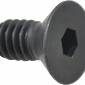 HOLO-KROME Flat Socket Cap Screw: 1/4-20 x 1/2", Alloy Steel, Black Oxide Finish 60058
