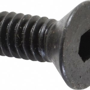 HOLO-KROME Flat Socket Cap Screw: 1/4-20 x 5/8", Alloy Steel, Black Oxide Finish 60060