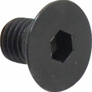 HOLO-KROME Flat Socket Cap Screw: 1/4-28 x 3/8", Alloy Steel, Black Oxide Finish 61016