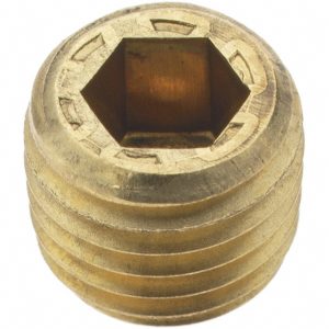 HOLO-KROME 1/16-27, 1/4" OAL, Brass Socket Pressure Plug 11100