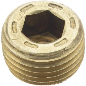 HOLO-KROME 1/8-27, 1/4" OAL, Brass Socket Pressure Plug 11102