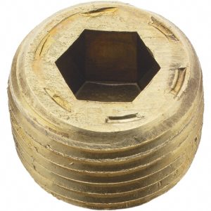 HOLO-KROME 1/2-14, 17/32" OAL, Brass Socket Pressure Plug 11108