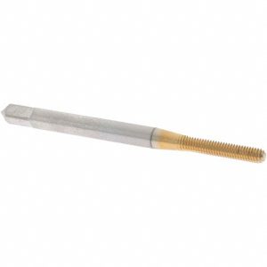 OSG Thread Forming Tap: M2.5x0.45 Metric Coarse, 4H Class of Fit, Bottoming Chamfer, Cobalt, TiN Finish 1410100805