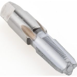 HERTEL Standard Pipe Tap: 1/8-27, NPT, 4 Flutes, High Speed Steel, Chrome Finish G127036K-S