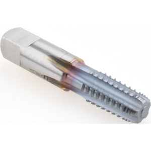 HERTEL 1/8-27 NPT, 5 Flutes, TiCN Coated, High Speed Steel, Interrupted Thread Pipe Tap R127097C-S