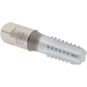 HERTEL 1/4-18 NPT, 5 Flutes, Chrome Plated, High Speed Steel, Interrupted Thread Pipe Tap R127267K-S