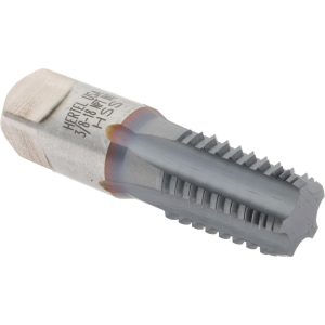 HERTEL 3/8-18 NPT, 5 Flutes, TiCN Coated, High Speed Steel, Interrupted Thread Pipe Tap R127437C-S