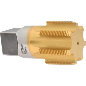 HERTEL Standard Pipe Tap: 2 - 11-1/2, NPT, 7 Flutes, High Speed Steel, TiN Finish R127991T-S