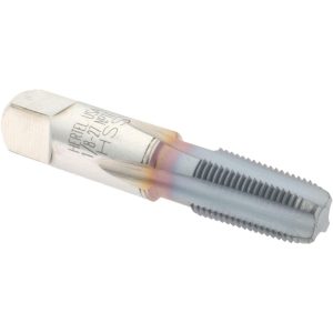 HERTEL Standard Pipe Tap: 1/8-27, NPTF, 4 Flutes, High Speed Steel, TiCN Finish G127050C-S