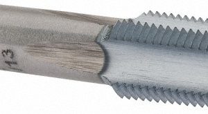 HERTEL Standard Pipe Tap: 1/8-27, NPTF, 4 Flutes, High Speed Steel, Chrome Finish G127061K-S