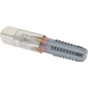 HERTEL 1/8-27 NPTF, 5 Flutes, TiCN Coated, High Speed Steel, Interrupted Thread Pipe Tap R127127C-S
