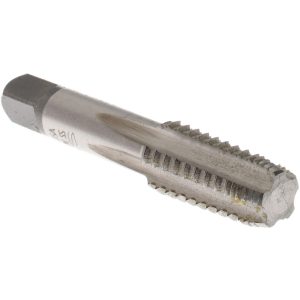 HERTEL 1/8-27 NPT, 5 Flutes, Bright Finish, High Speed Steel, Interrupted Thread Pipe Tap R127115-S