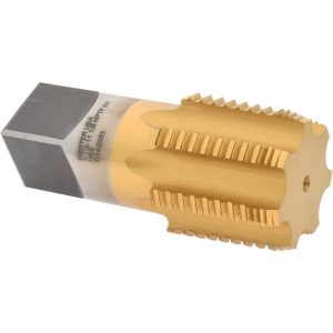 HERTEL 1-1/2 - 11-1/2 NPTF, 7 Flutes, TiN Coated, High Speed Steel, Interrupted Thread Pipe Tap R127978T-S