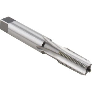 HERTEL Extension Pipe Tap: 1/4-18 NPT, 4 Flutes, Plug Chamfer, High Speed Steel R128114-S