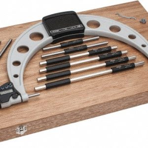 MITUTOYO Electronic Interchangeable Anvil Micrometer: 152.4 to 304.8 mm Range, 6 Anvils 340-352-32