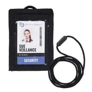 ERGODYNE Badge Holders; Material: Vinyl ; Horizontal/Vertical Holder: Vertical ; Overall Length: 5.00 ; Color: Black ; UNSPSC Code: 55121804 19964