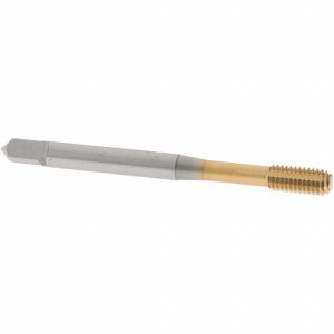 OSG Thread Forming Tap: M5x0.8 Metric Coarse, 4H Class of Fit, Bottoming Chamfer, Cobalt, TiN Finish 1410103005
