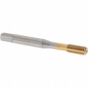 OSG Thread Forming Tap: M6x1 Metric Coarse, 4H Class of Fit, Bottoming Chamfer, Cobalt, TiN Finish 1410103605