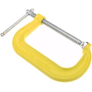 GIBRALTAR C-Clamp: 6" Max Opening, 3-1/4" Throat Depth, Forged Steel CM00397-1-YEL