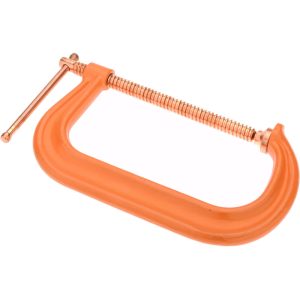 GIBRALTAR C-Clamp: 8" Max Opening, 3-1/4" Throat Depth, Forged Steel CCM00398-2-ORN