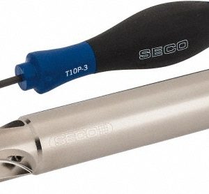 SECO 1" Cut Diam, 0.433" Max Depth, 1" Shank Diam, Cylindrical Shank, 6.69" OAL, Indexable Square-Shoulder End Mill 02688854