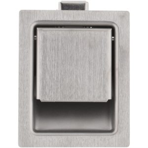 SOUTHCO INC Paddle Door Latch: 3.31" OAL, 2.68" OAW, 1.43" OAH, Stainless Steel & Steel, Brushed Finish 64-21-10