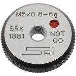 SPI Threaded Ring Gage: M5 x 0.80 Thread, Metric, Class 6G, No Go 34-474-7