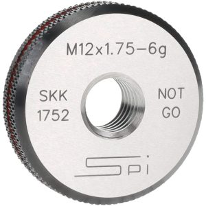 SPI Threaded Ring Gage: M12 x 1.75 Thread, Metric, Class 6G, No Go 34-490-3