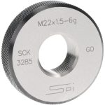 SPI Threaded Ring Gage: M22 x 1.50 Thread, Metric, Class 6G, Go 34-507-4