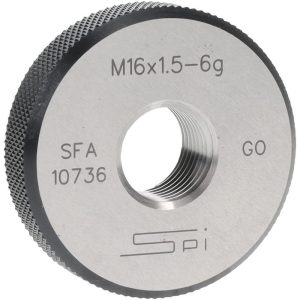 SPI Threaded Ring Gage: M16 x 1.50 Thread, Metric, Class 6G, Go 34-495-2