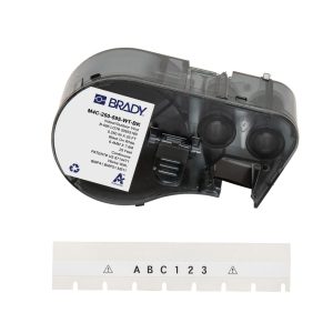 BRADY Labels, Ribbons & Tapes; Application: Label Printer Cartridge ; Type: Label Printer Cartridge ; Color Family: White ; Color: Black on White ; For Use With: BMP41; BMP51; BMP53; M511 ; Width (Inch): 1/4 170949