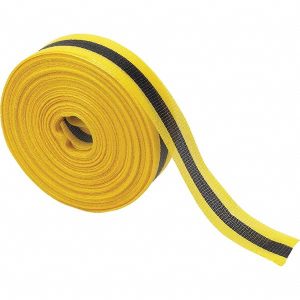 BRADY 200' Long x 2" Wide Roll, Polypropylene, Black & Yellow, BarricadeTape 91176
