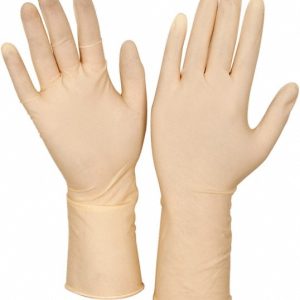 CLEANTEAM Disposable Gloves: Series CleanTeam, Size Medium, 5.0 mil, Latex, Cleanroom Grade, Powder-Free 100-323000/M
