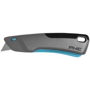 PHC Utility Knives, Snap Blades & Box Cutters; Type: Safety Knife ; Blade Type: Utility ; Handle Material: Metal ; Blade Material: Carbon Steel ; Blade Length (mm): 58.0800 ; Blade Length (Decimal Inch): 2.2870 E13302-9