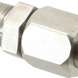 OMEGA ONE INC. Stainless Steel Flared Tube Connector: 1/2" OD, 3/8-18 Thread, 37 deg Flared Angle TX-8-C-A