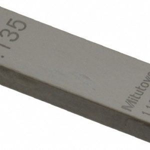 MITUTOYO Rectangle Steel Gage Block: 0.135", Grade AS-1 611175-541